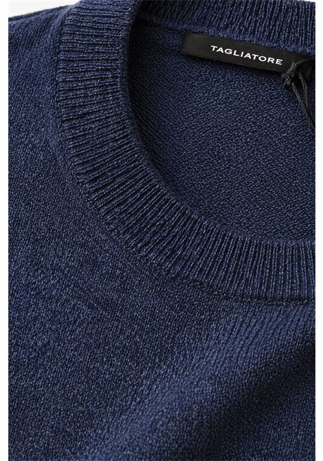 T-shirt in maglia Tagliatore azzurra in lino e cotone TAGLIATORE | T-shirt | JOSH GSE26-02520